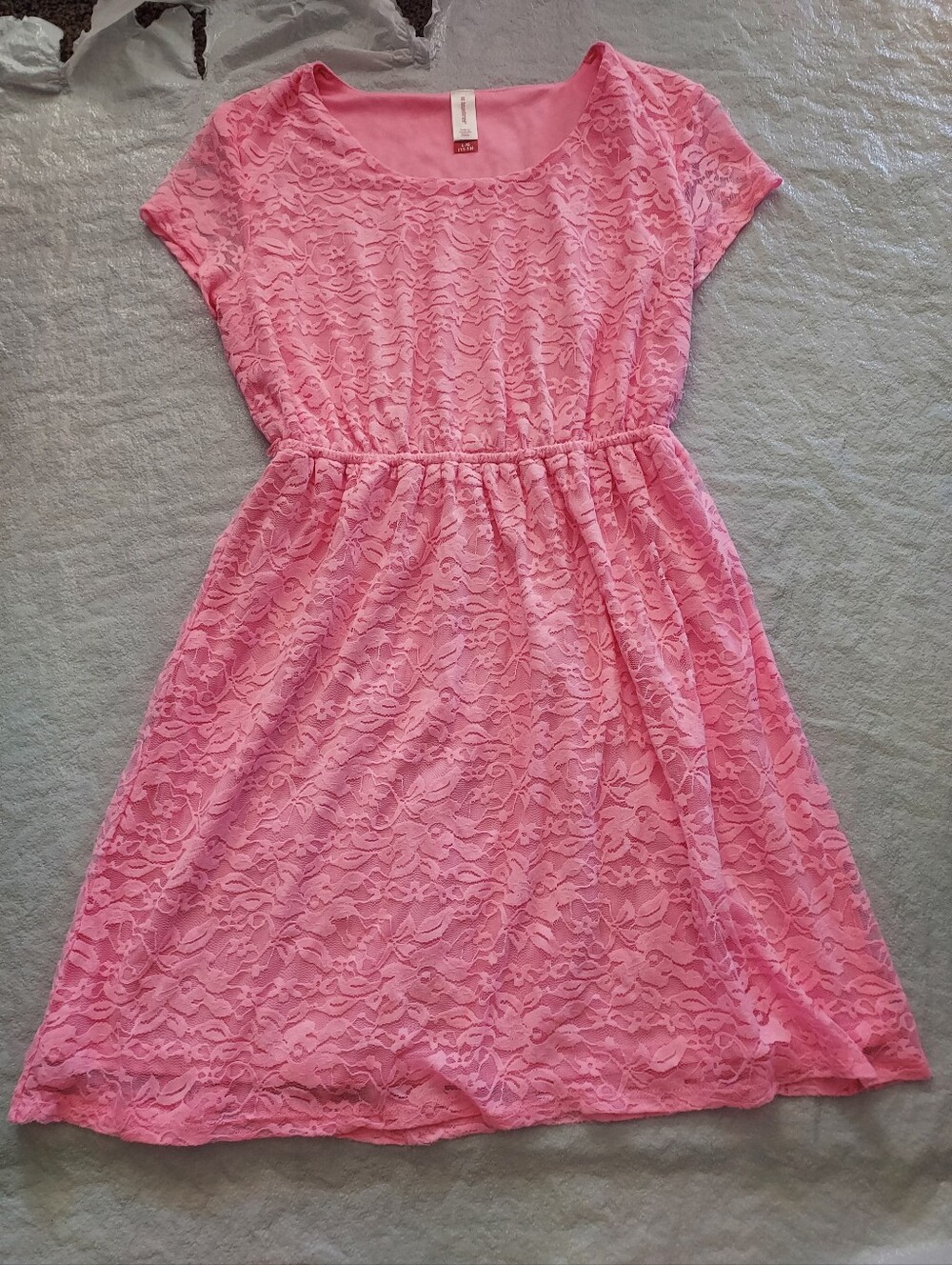 No Boundaries Pink Lace Midi Dress